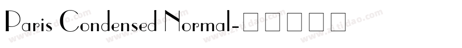 Paris Condensed Normal字体转换